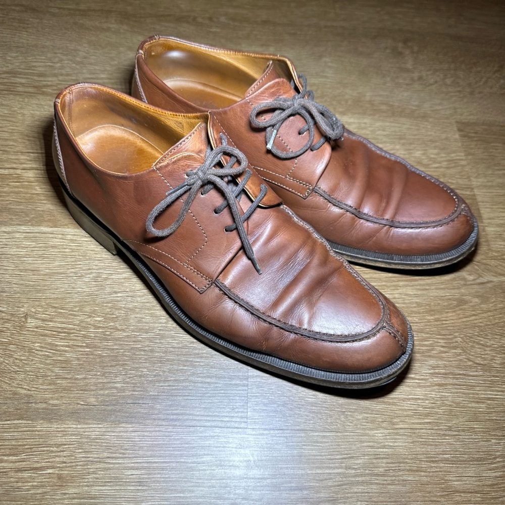 Martin Dingman Mens 9M Brown Leather Oxford Dress‎ Shoes Lace Up Business